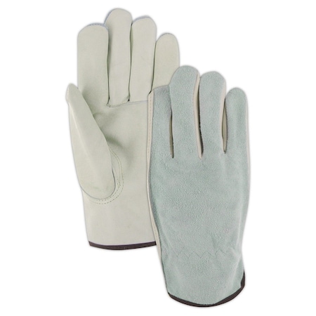 Magid Leather Drivers Gloves, Slip On Cuff, Straight Thumb Thumb, Tan, L 12 PK B6541E-L